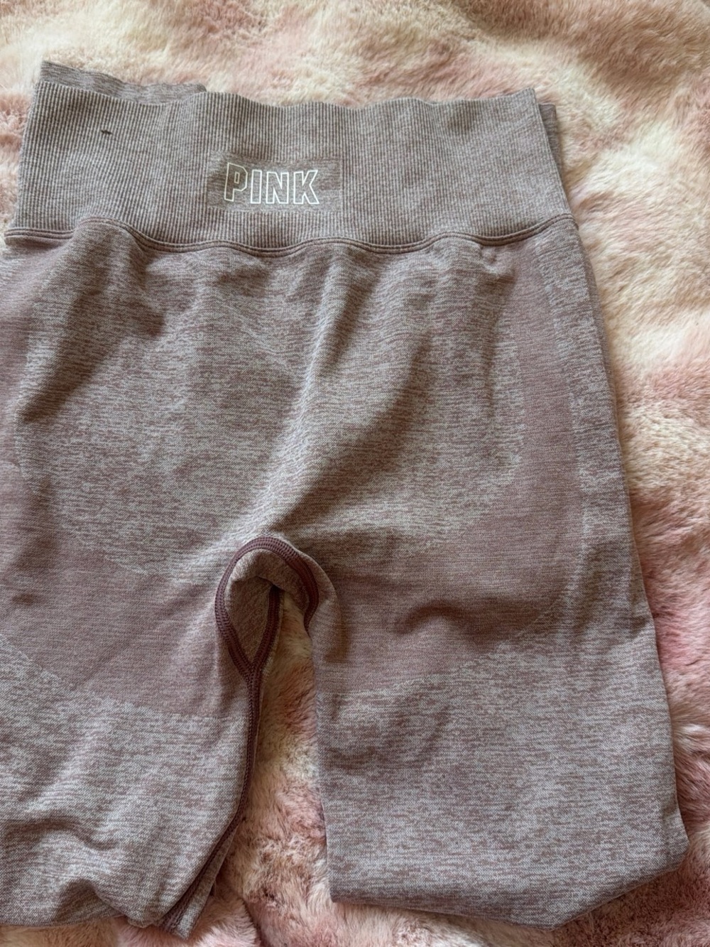 Vs PINK Heather Mauve Active Biker Shorts